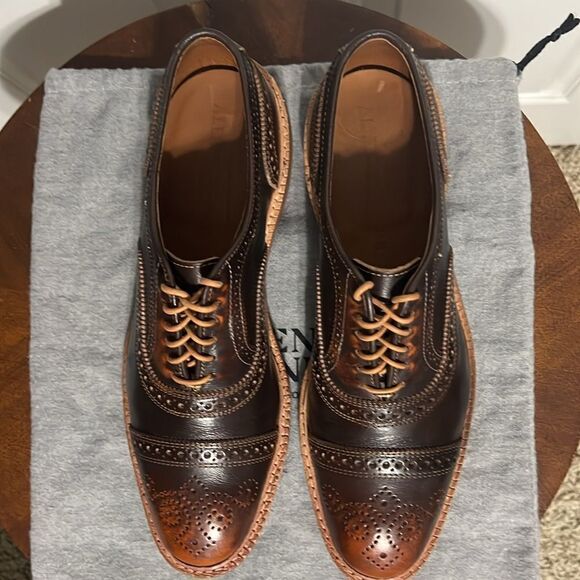 🔥🔥 ALLEN EDMONDS Strandmok Cap-toe Oxford Dainite Rubber Sole 9.5B - PERFECT - Picture 5 of 16